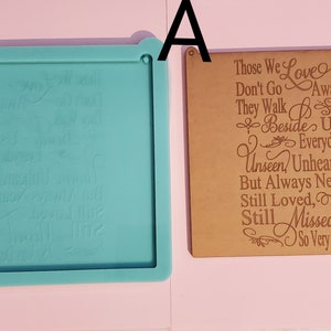 Memorial plaque, silicone mold plaque