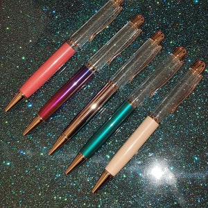 Vetvulbare diy hervulbare inktpennen, glittervulbare vetinktpennen. schrijfinkt pen zwart, zilveren hardware pen