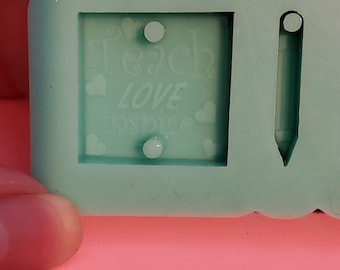 Teacher earring set, earring silicone mold