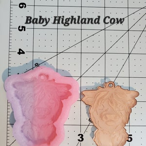 Baby highland cow silicone mold, keychain mold
