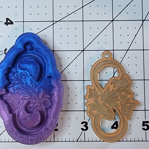 Infinity floral/butterfly keychain silicone mold