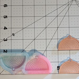 Rainbow silicone mold. Earring/Keychain mold