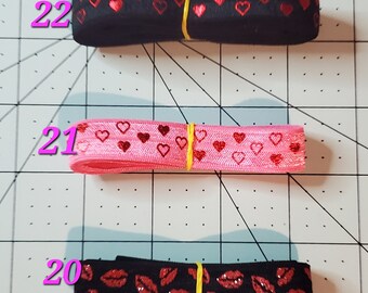 Valentines Foe, Fold Over Elastic.