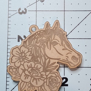 Horse head floral silicone mold. Keychain mold