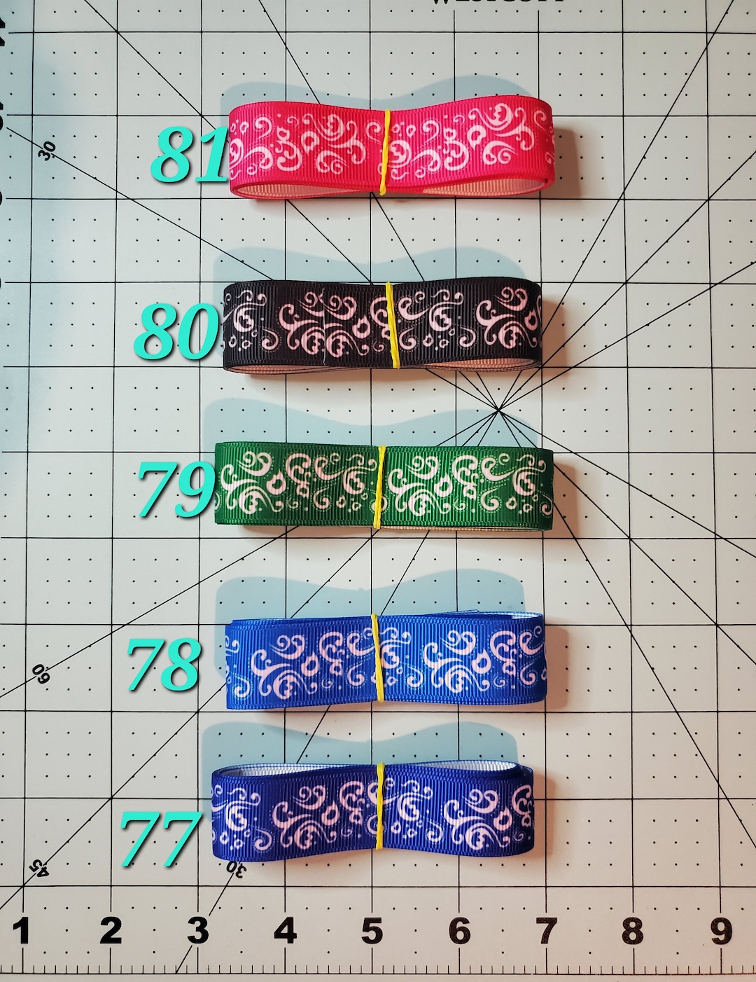 Bandana Style Design Ribbon, Patterned 7/8 Grosgrain Ribbon, 1 Inch ...