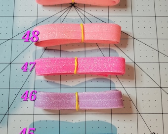 Glitter Foe, Foe, Fold Over Elastic.