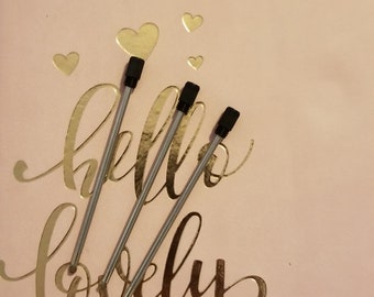 Black pen refill