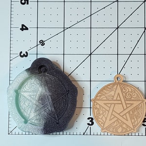 Wiccan silicone mold,  keychain mold