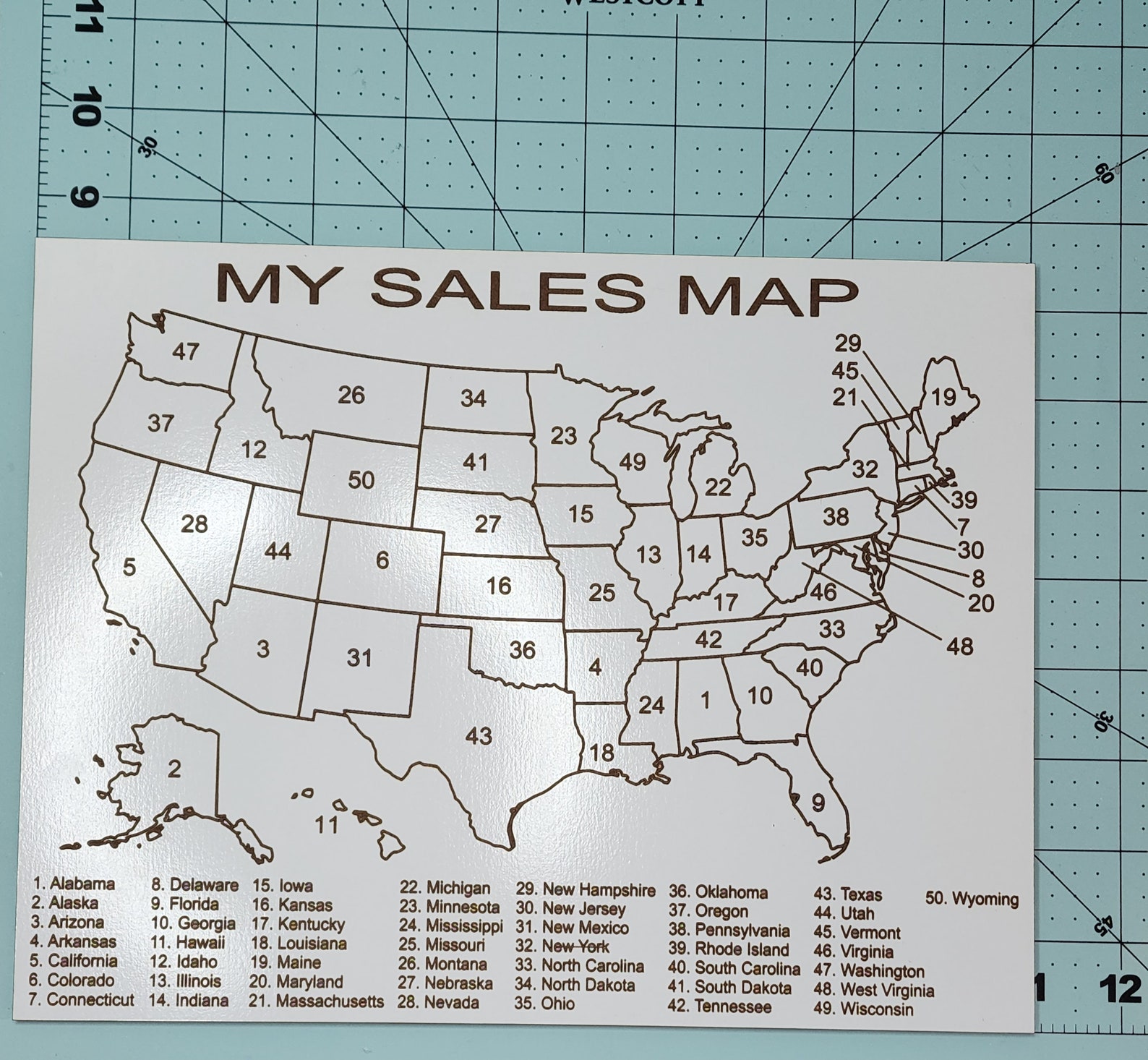 Sales Map. Reusable Sales Map - Etsy