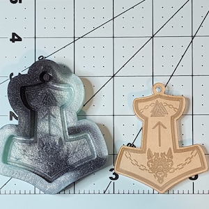 Thors hammer, silicone mold, keychain mold,