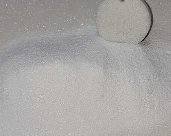 Pearl's solvent resistant polyester glitter, matte white glitter