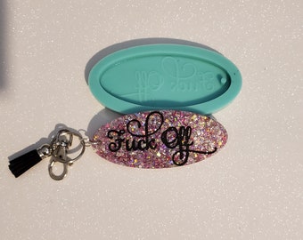 F off Keychain silicone mold. Keychain mold.
