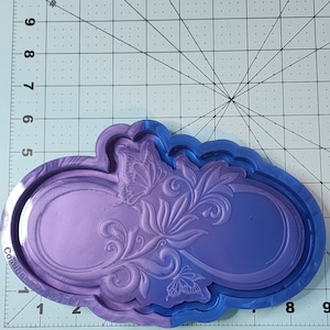 Infinity tray silicone mold. Floral/butterfly infinity silicone tray mold