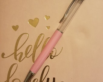 Floating fillable glitter pens baby pink