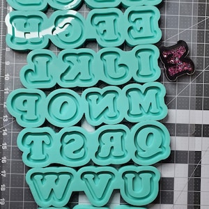 Alphabet shaker silicone mold. Keychain mold, alphabet mold, shaker mold.