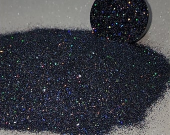 Fenrir holographic gunmetal solvent resistant polyester glitter