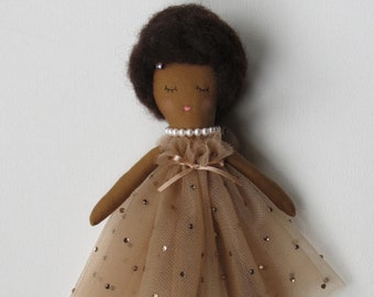 Black and biracial handmade ballerina doll