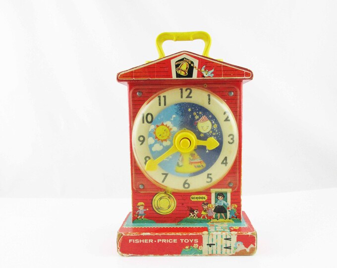 Fisherprice 'music Box Teaching Clock No. 998 From 1962 Ticktock Song