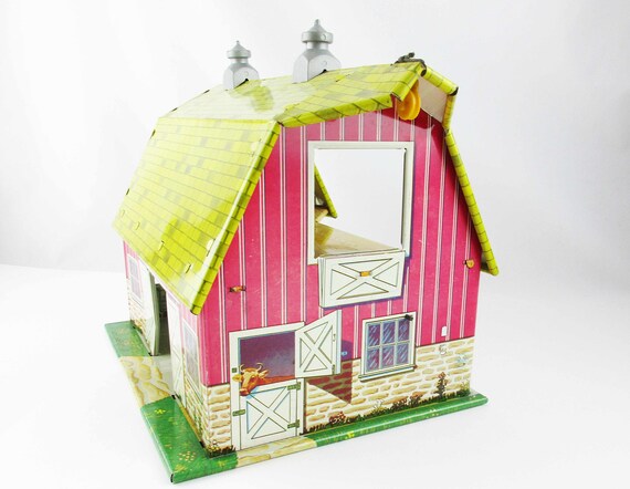 A Marx Tin Litho Barn Lazy Day Farm Etsy