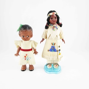 Your CHOICE - American Indian Dolls - &#39;Knickerbocker&#39; - OR - Costumed 1950s Character Doll With Papoose