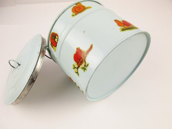 A Child's Round Lunch Pail - Vintage Tin Lunch Bo… - image 5