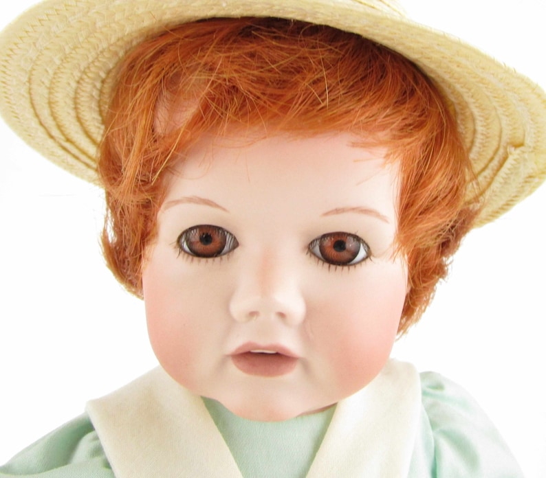 A 'beth 91' Bisque Porcelain Doll Browneyed Redhead Etsy