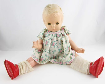 An Effanbee 'Patsy Ann' Doll - 1930s - From Ideal - 12" Doll - Hard Plastic Doll - Tag From Collector - Marked on Back