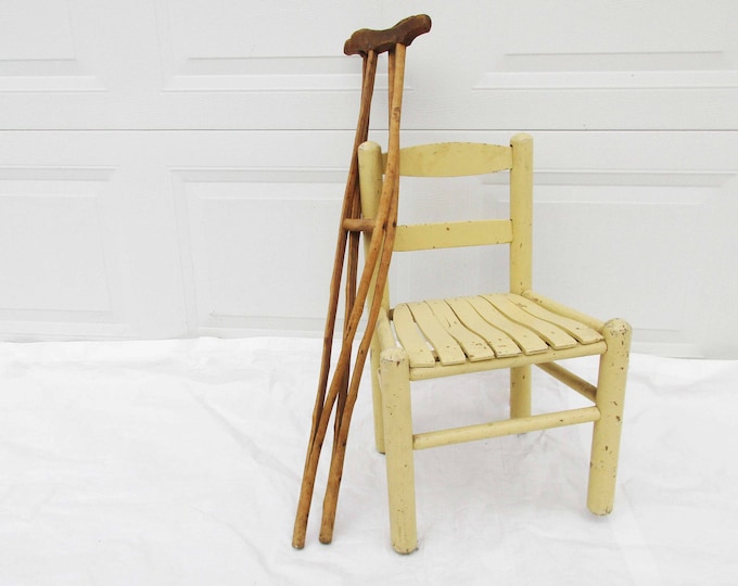 Tiny Tim Crutches Crutches for a Child Worn Wood Crutches 33 Crutches