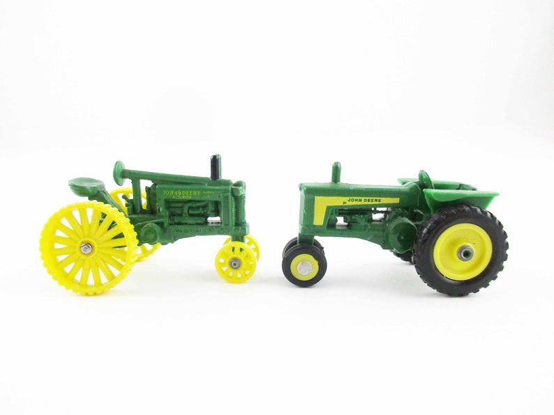 Metal Toy Tractors >> Two John Deere Miniatures 1 64 Scale Tractors Metal Toy G Model With Yellow Wheels Ertl Dyersville Iowa Collectible Farm Metal Toy Tractors >> Two John Deere Miniatures 1 64 Scale Tractors Metal Toy G Model With Yellow Wheels Ertl Dyersville Iowa Collectible Farm