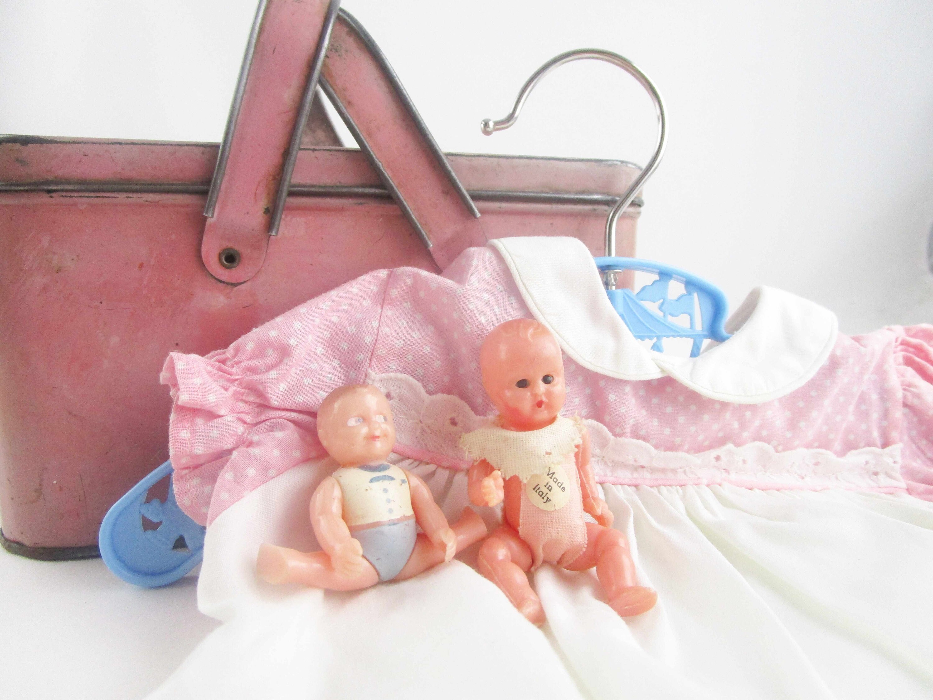 Two Plastic Dolls for a Doll House Collectibles a Etsy