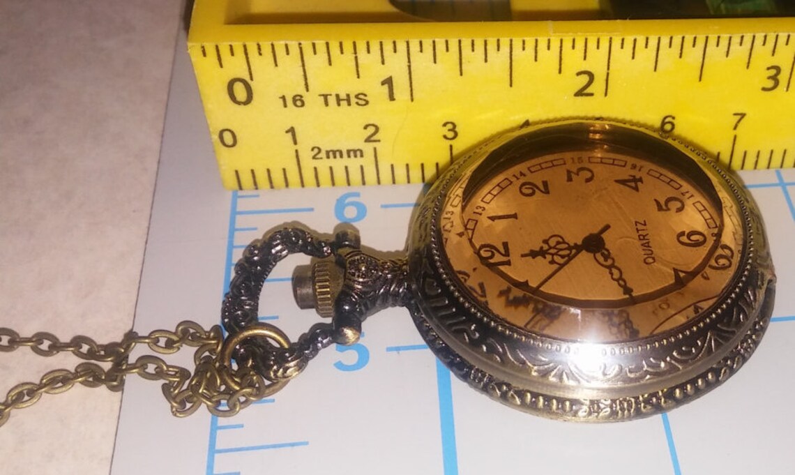 Pocket Watch Necklace Victorian Watch Locket Pendant Birthday Etsy