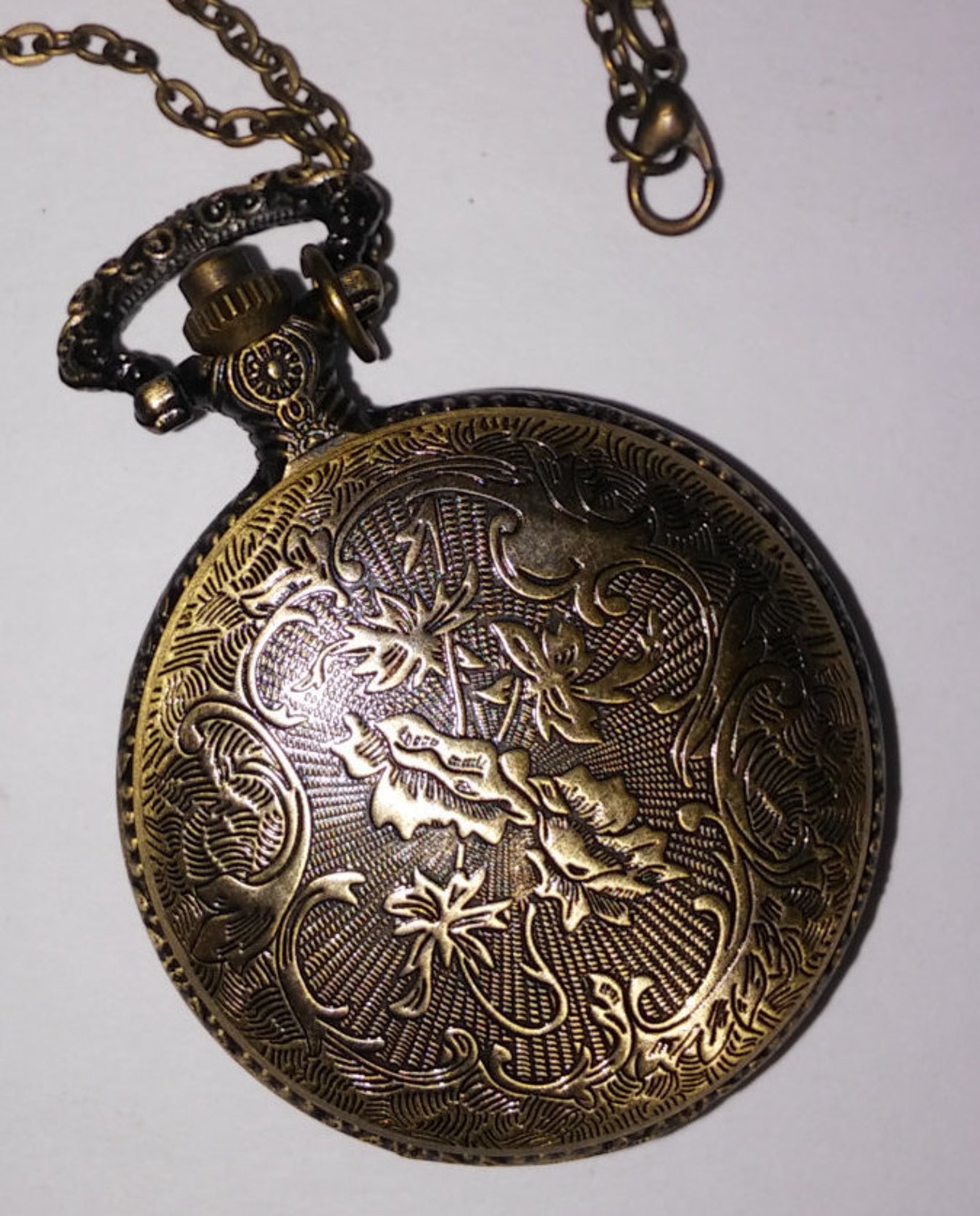Pocket Watch Necklace Victorian Watch Locket Pendant Birthday Etsy