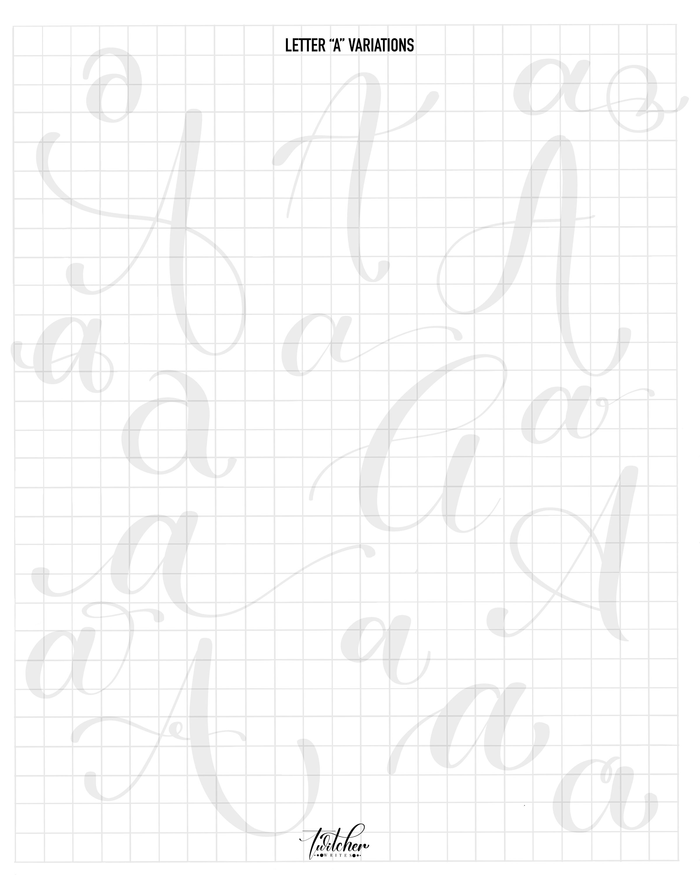 Lettering Variation A to Z (370 Different Alphabets) - Etsy
