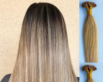 Pre-Bonded Keratin Stick I-Tip Hair Extensions - Remy Human Hair, Double Drawn, 24" Length, Various Colors 1 thumbnail image
