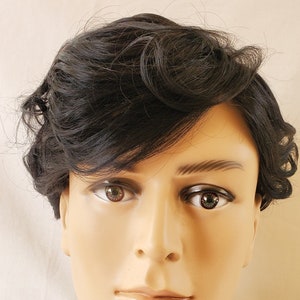 6&quot; Men’s Toupee ,100% Human Hair, 8″X10″ French Lace Hairpiece # 1B Off Black
