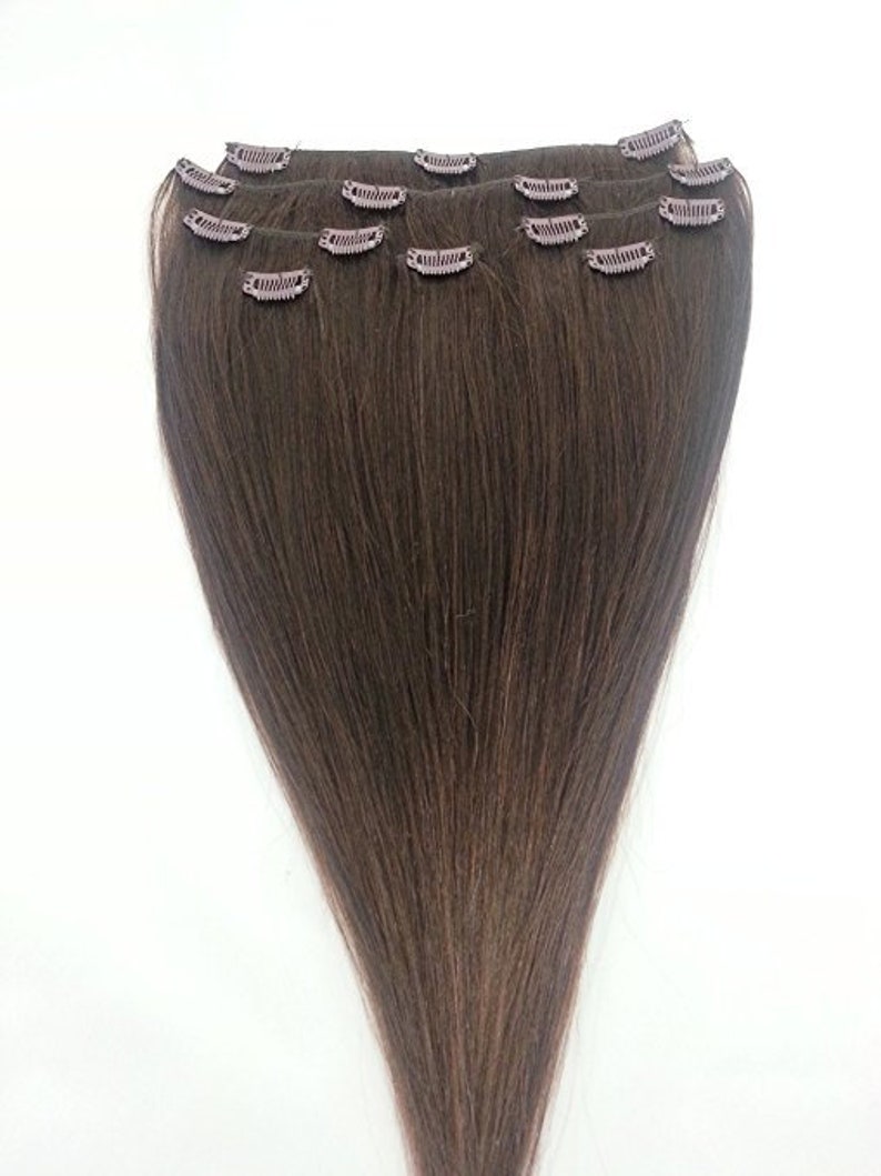 18 Clip in Hair Extensions Real Human Hair 80 Gram Clip Etsy