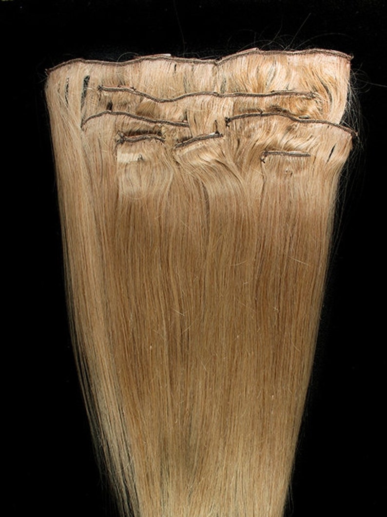 20 Clip in Hair Extensions Real Human Hair 90 Gram Clip Etsy