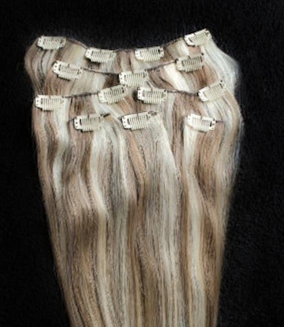 Full Head Clip-in Extension 23 inches #24/613!! 24 main image 2