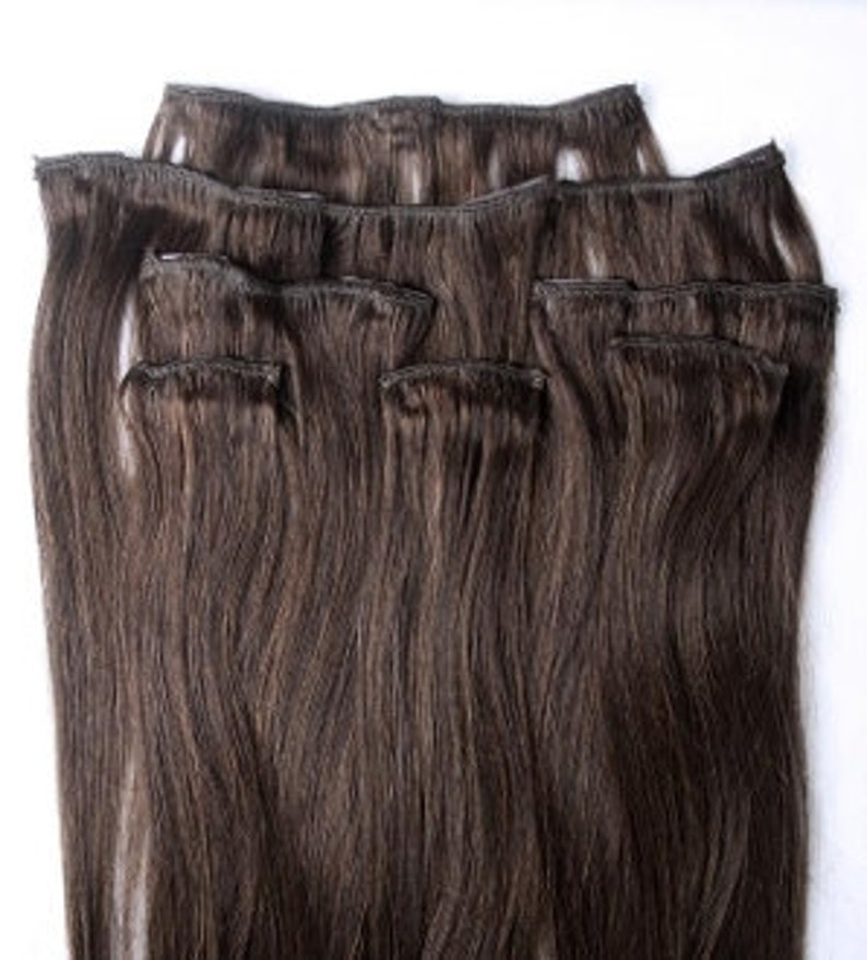 20 Clip in Hair Extensions Real Human Hair 90 Gram Clip Etsy