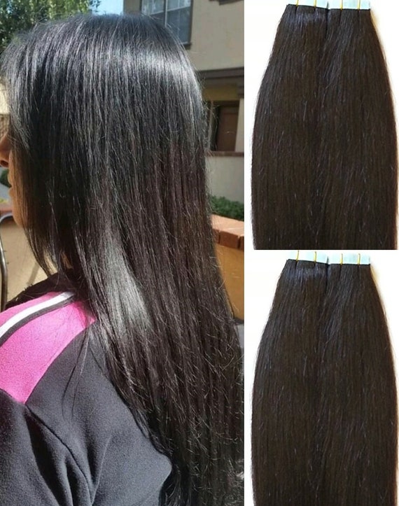 Hair Faux You 18 Tape In Hair Extensions Remy Human Hair Etsy