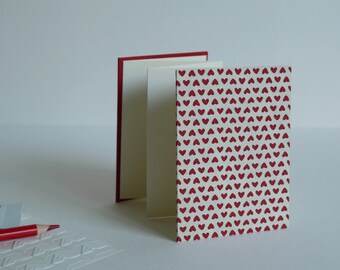 Mini album Hearts, accordion album for mini instant photos. 8x11 cm, 10 white pages.