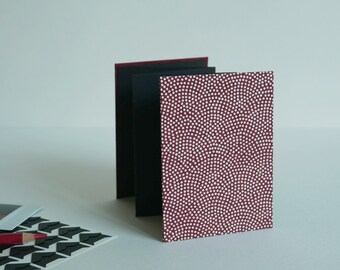 Mini Pois album, accordion album for mini instant photos. 8x11 cm, 10 black pages.