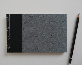 Plumetis notebook, guest book or drawing notebook. Japanese bound notebook, 20x13 cm, 80 white pages.