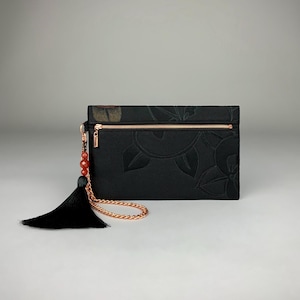 Pochette fatta a mano / Tessuto di seta giapponese vintage / Borsetta da sera con tracolla staccabile / Un accessorio unico per matrimoni, feste ed eventi formali