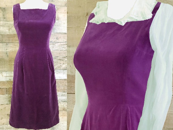 1950s Dress S Small Jonathan Logan Velvet Pinafore