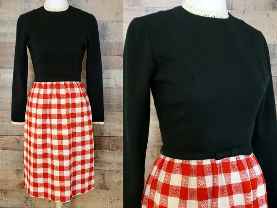 1960s Dress S Small Gay Gibson Winter Holiday Dres