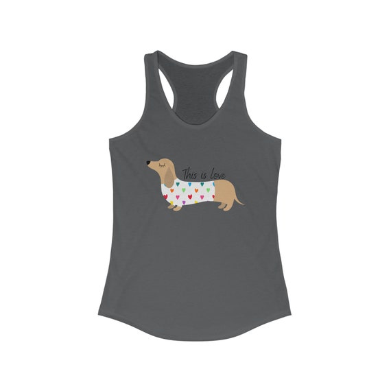 Dachshund Tank Top: 'this is Love' Doxie Print