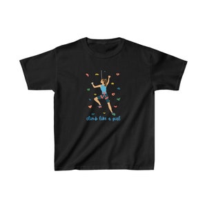 Girl&#39;s Rock Climbing Kids Heavy Cotton Tee