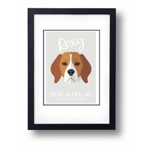 Personalised Beagle Print- A3 Print