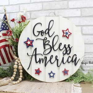 Summer 4th Of July Decorations Welcome Door Wreath With American Handmade Heart Hanging Door Wreaths For Independence Day Decorations